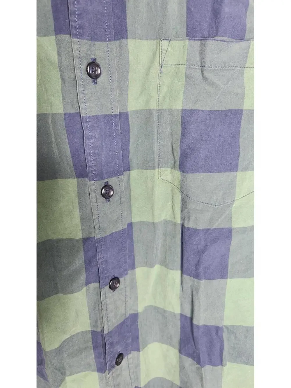 J.Crew Homespun Men's Medium Blue Green Plaid Slim Fit Long Sleeve Button Shirt